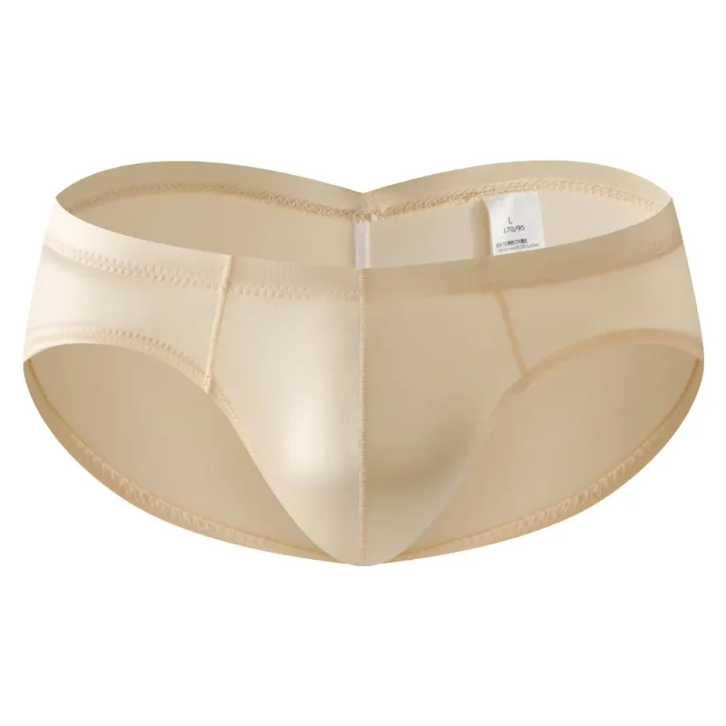 Breathable Low Waist Male Underwear Ice Silk Bulge Pouch Satin Silk Briefs Glossy Shiny Lingerie Men's Triangle Panties Sports — image 18