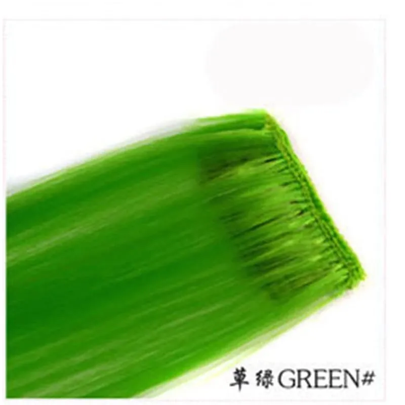 1Pc Ombre Color Clip In Hair Extension Heat Resistant Synthetic Hair Piece Colored Braids Hair Extensions Women Party Cosplay