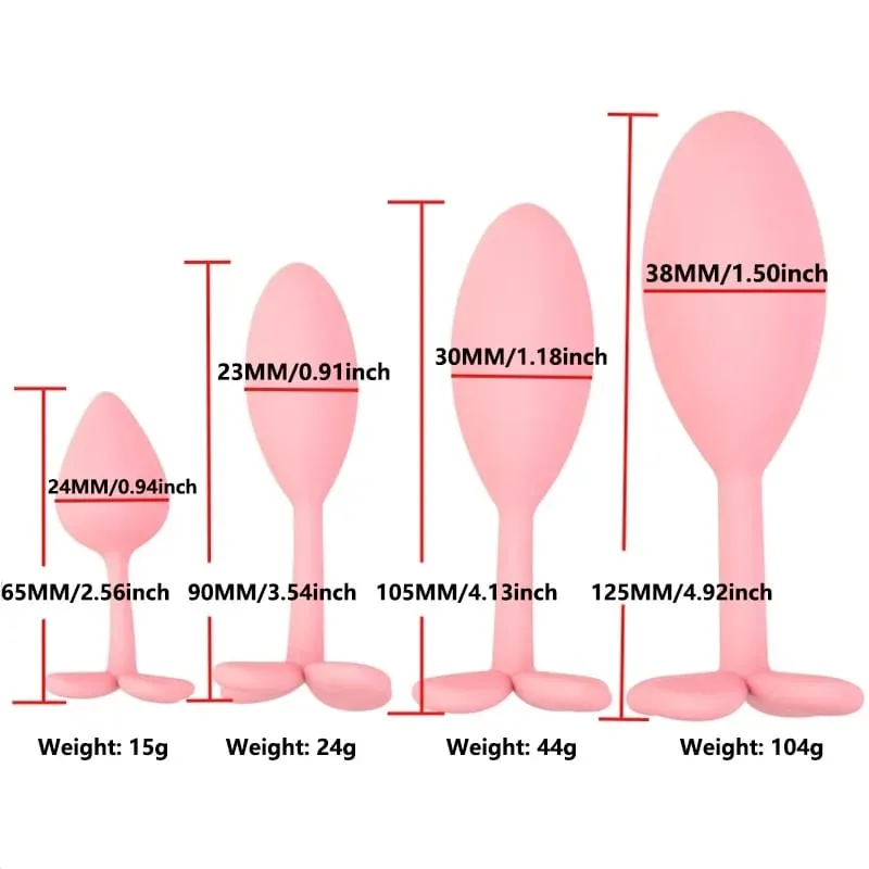 Silikonové anální korálky Sada análních kolíků Mini Malý Střední Velký Anální kolík Čtyřlístek Anální trenér Sex Toy Muži Ženy Gay — image 6