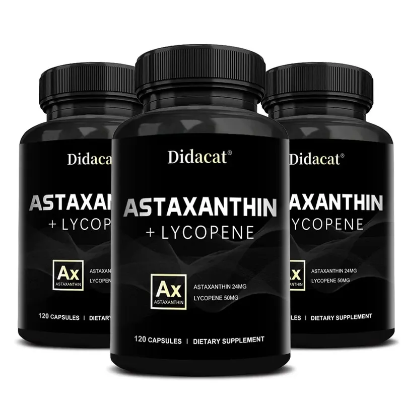 Suplemento de astaxantina para homens e mulheres | Da microalga Haematococcus Pluvialis para suporte à saúde dos olhos e da pele