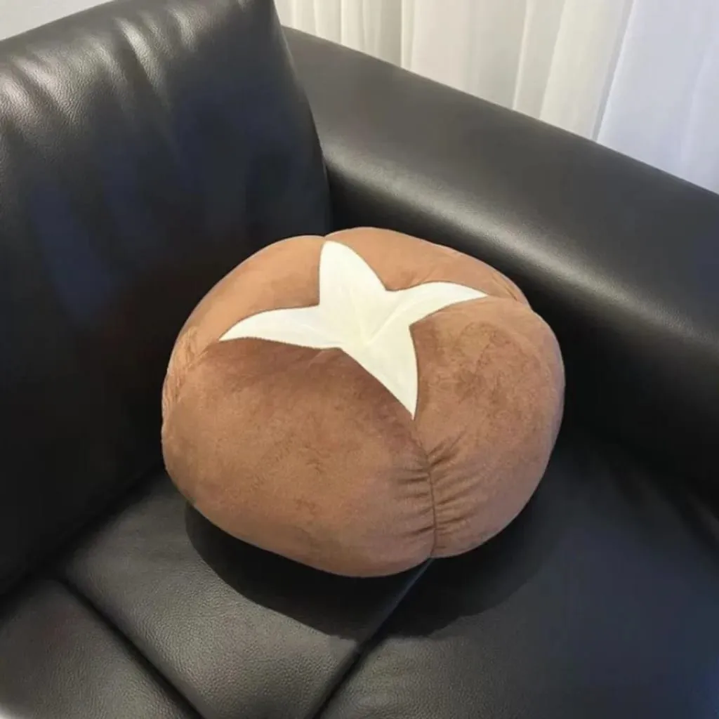 Thickened Cushion with Tomato-Shaped Pillow Vegetable Mushroom Persimmon Round Cushion Pad for Window Seat Pillows for Bedroom