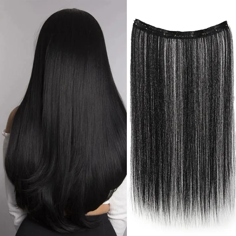 20inch Hair extensions Wig Hair Clips Hair piece Synthetic Straight Hair Extensions with 4clips for Women Halloween Party — image 15