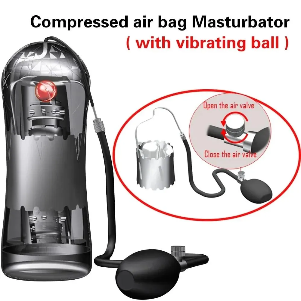 Male Masturbation Cup Adult Products Pocket Pussy Glans Stimulator Penis Trainer Inflatable Bulb Squeeze Sex Toys For Men — image 3