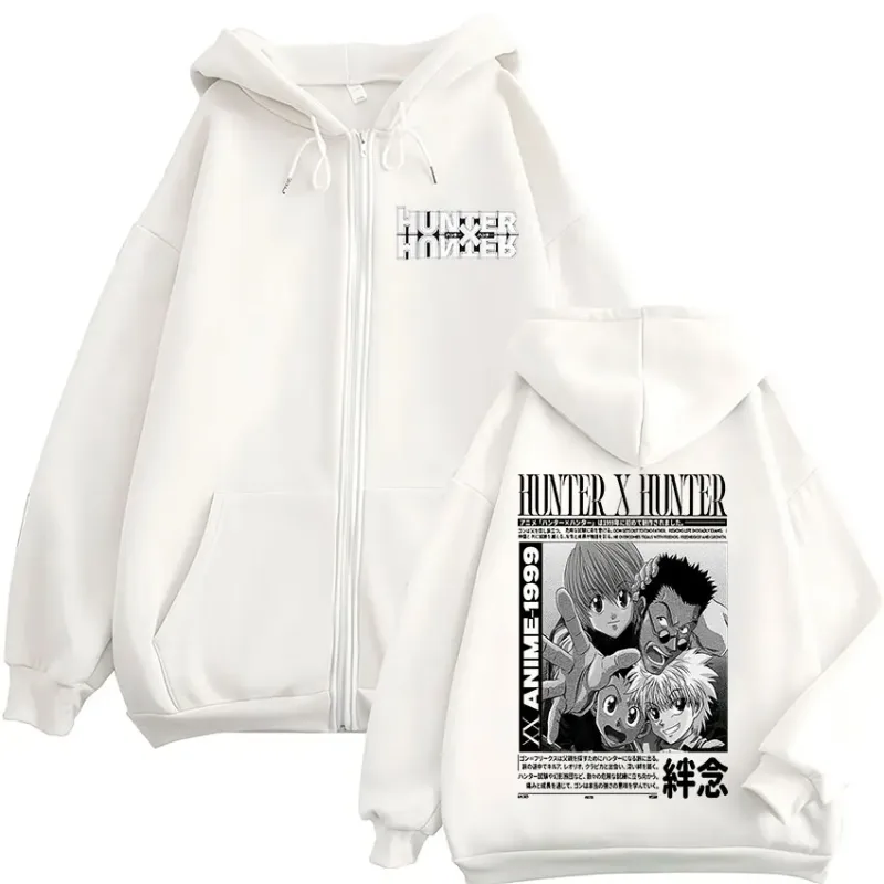 Anime Hunter X Hunter Kurapika Killua Zoldyck GON FREECSS Leorio Zipper Hoodies Men Women Zip Up Hooded Sweatshirts Jackets — image 5