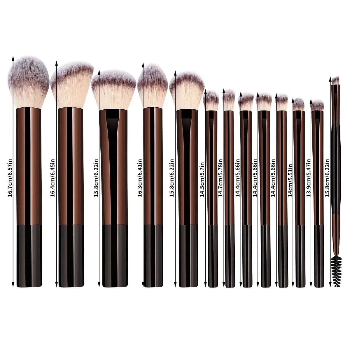 13 Pcs Makeup Brush Set Full Kit Foundation Powder Blush Eyeshadow Eyebrow Brushes Highlighter Concealer Lip Brush with Makeup — image 6