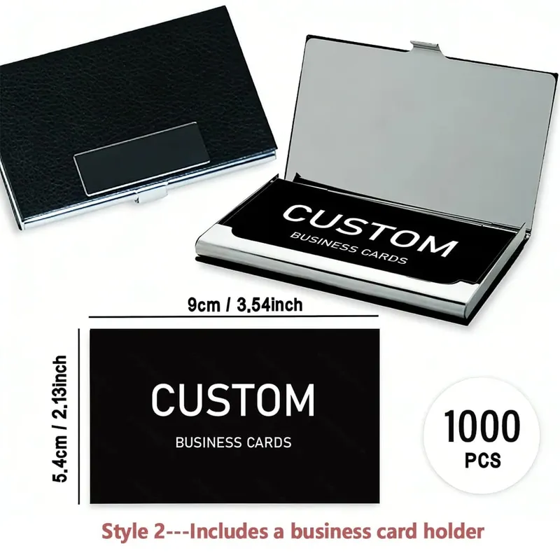 200/500/1000pcs Customizable Cards Personalized Business Cards with Acrylic Storage Box Matte Film Thank You Invitations — image 17