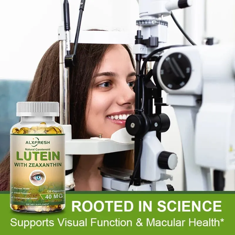 Alxfresh Lutein 40 mg With Zeaxanthin Health Supplements and Eyes Vitamins Supports Eye Strain Dry Eyes and Vision Health — image 2