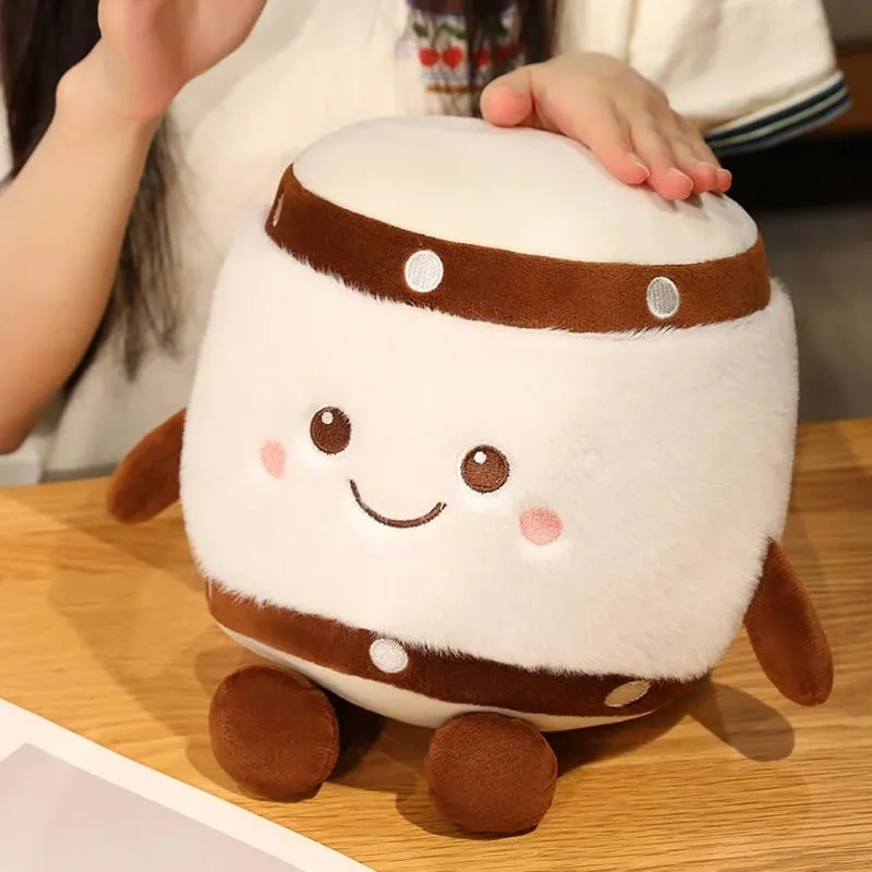 New Musical Instrument Doll Piano Pipa Pillow Cushion Brown Guitar Drum Plush Toy Cute Kawaii Birthday Gift Children Home Decor — image 9