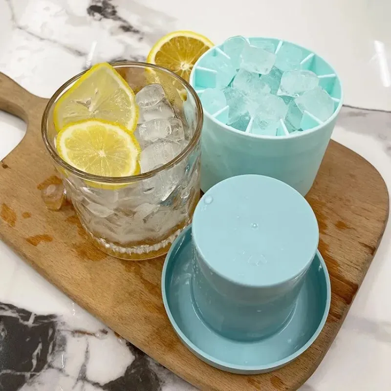 40/60 iskuber silikonform Rund ishink Isförvaringslåda Hushålls- DIY-kylskåp Frysismaskin Kreativt Barware-verktyg — image 4