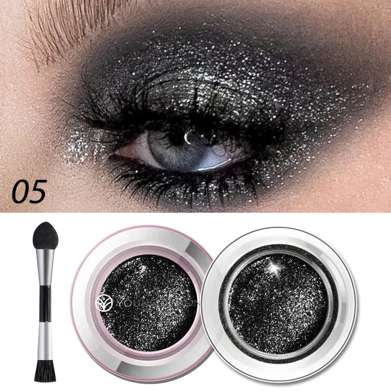 1pcs Highlighter Liquid Eye Shadow Waterproof Non-Greasy Long-Lasting Highlight & Smoky Eye Shadow with Makeup Brush — image 5