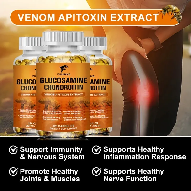Premium Glucosamine Chondroitin Supplement with Bee Venom MSM & Hyaluronic Acid Supports Joint Flexibility & Cartilage Health — image 6