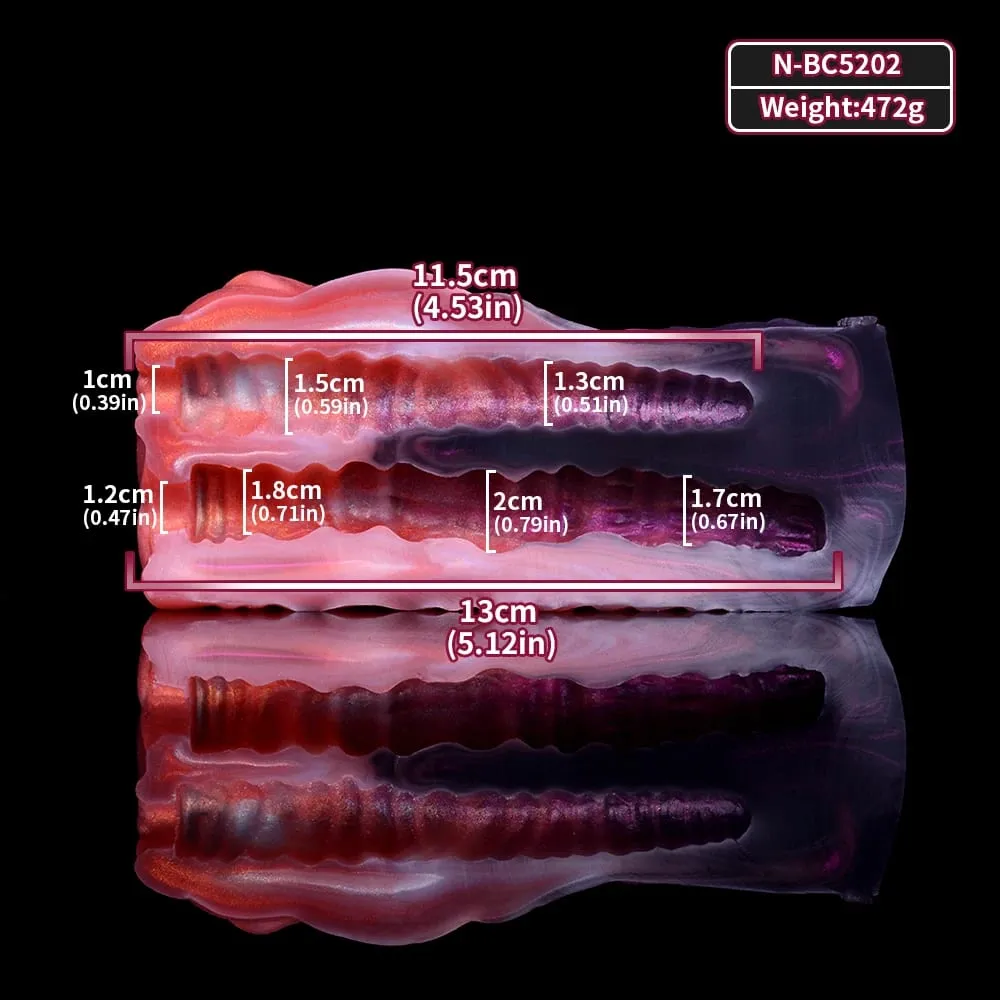 Dual Channel Monster Pussy Masturbator Soft Silicone Male Masturbation Cup Realistic Vagina Penis Training Sex Toys for Man — image 6