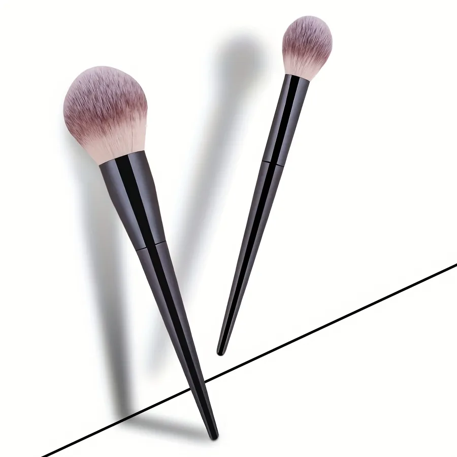 2pcs Professional Makeup Brushes with Large Soft Nylon Bristles & Elliptical/Contour Tips - Compatible for Foundation Blush Po — image 2