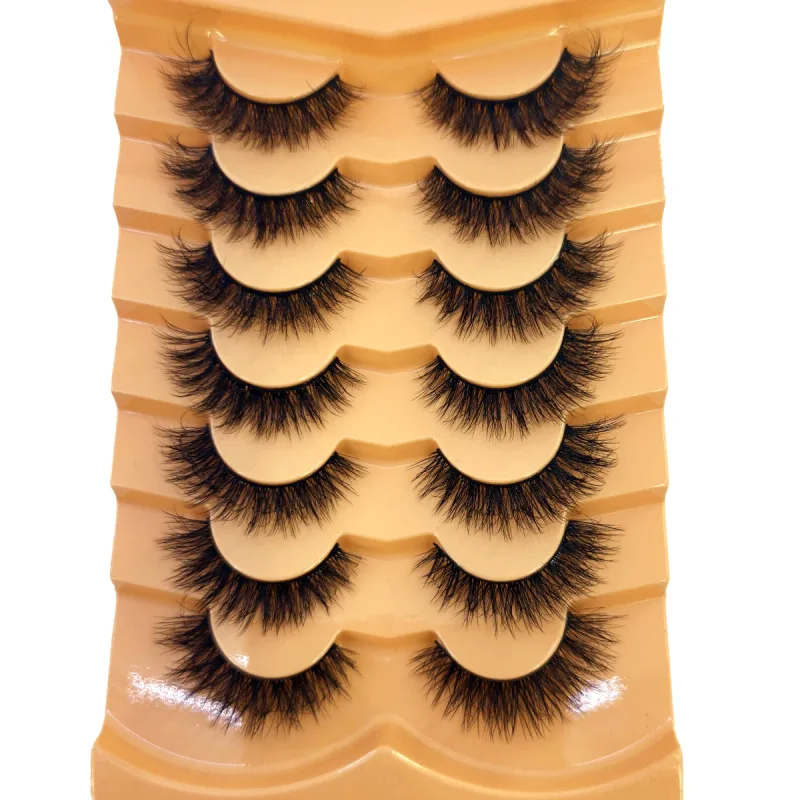Fluffy Lashes Mink False EyelashesThick Cat Eye Makeup Long Natural Volume 3d Eyelashes Extension Wholesale Mink Eyelashes — image 32
