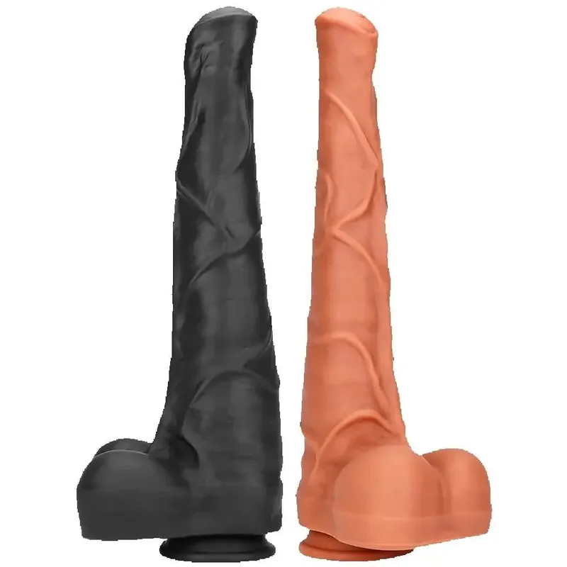 Super Large Horse Dildo 38,5 cm med sugkopp Mjuk hudkänsla Enorm penis Tjock fallus Analplugg Big Dick Sexleksaker för kvinnor — image 1