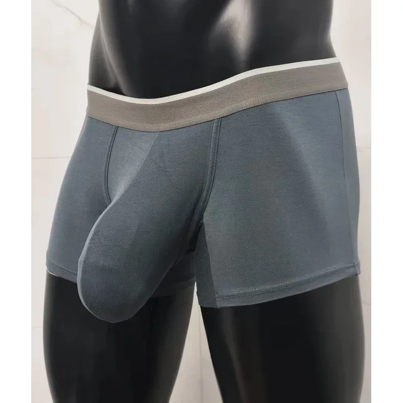 2026 Modal Masculino Boxer Shorts Grandes Bolsos Confortáveis Moda Sexy Roupa Interior — image 3