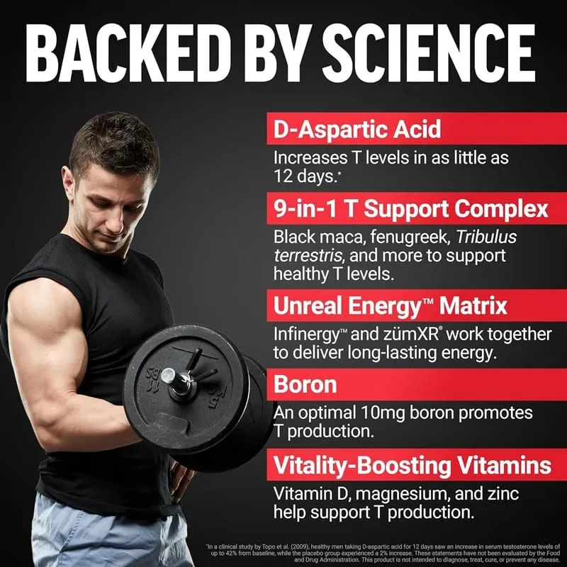 Natural Male Test Booster Supplement with Boron & Vitamin Blend Support Vitality Stamina Endurance & Physical Vigor — image 5