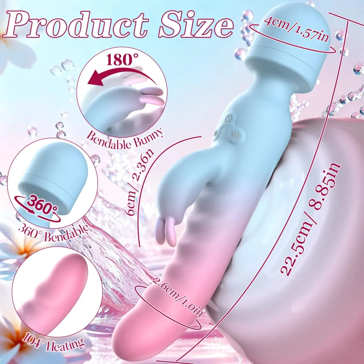 Powerful Rabbit 4 IN 1 Vibrator for Women G Spot Magic Wand Clitoris Stimulator Female Vagina Massager Adults Sex Toys for Woman