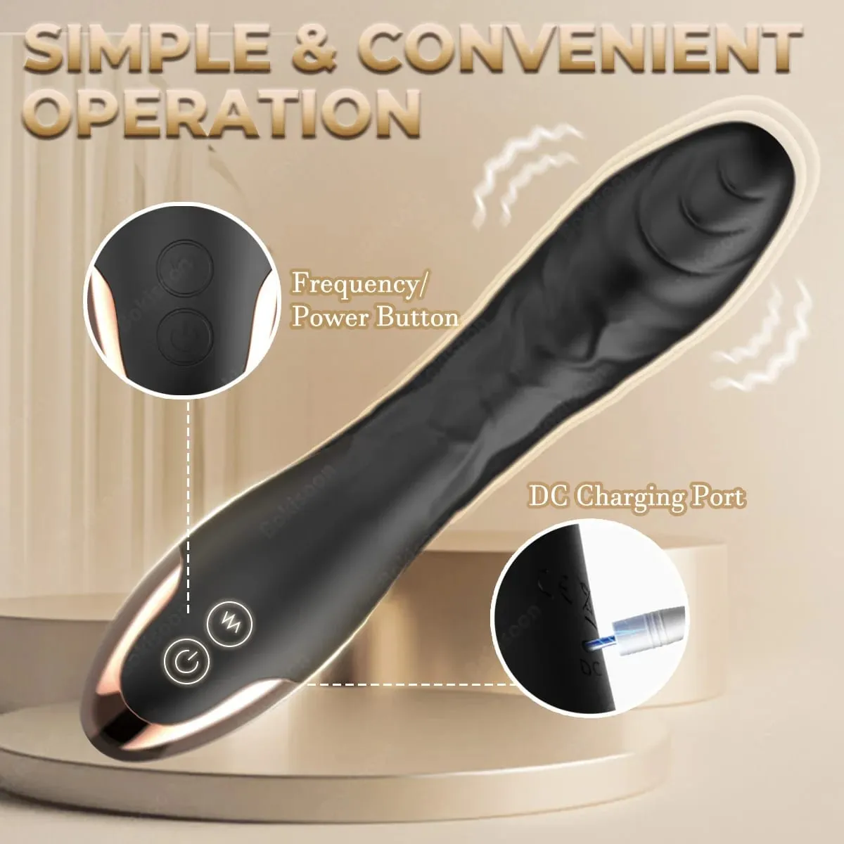 G Spot Vibrator Sex Toys Clitoris Vibrator Anal Stimulator Dildo with 10 Powerful Vibrating Modes Soft Silicone Adult Sex Toy — image 3