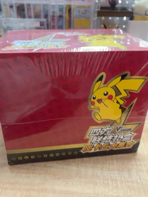 Pokemon Cards Original Trading PTCG Cartoon Quartet Coupling V-UNION Gaveæske Pikachu Big Gather Moru Baker Mew-two PTCG — image 9