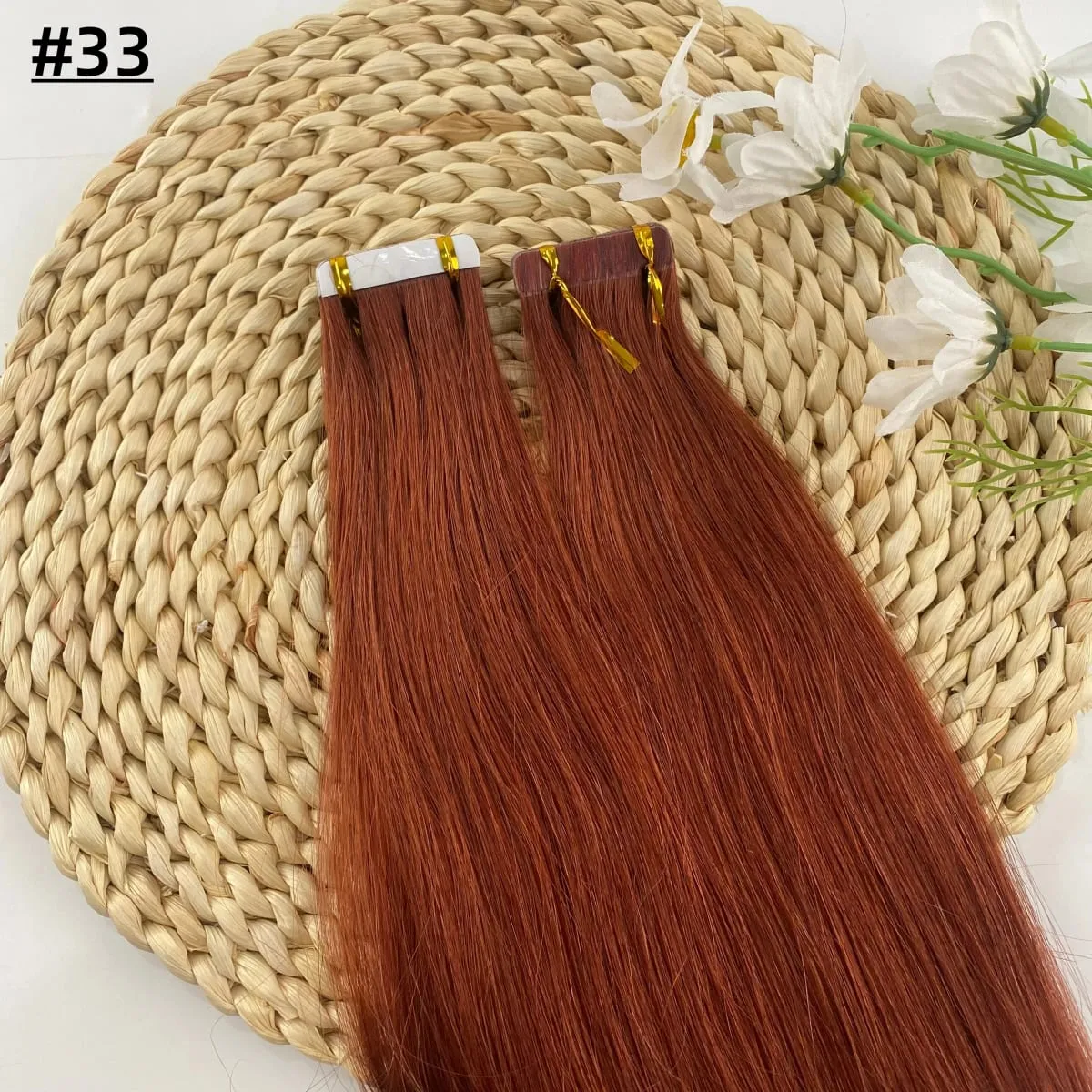 Blonde Seamless Tape in Hair Extensions Human Hair Skin Weft PU Tape on 20 PCS 18'-30' Length Easy Installation Hair Extensions — image 19