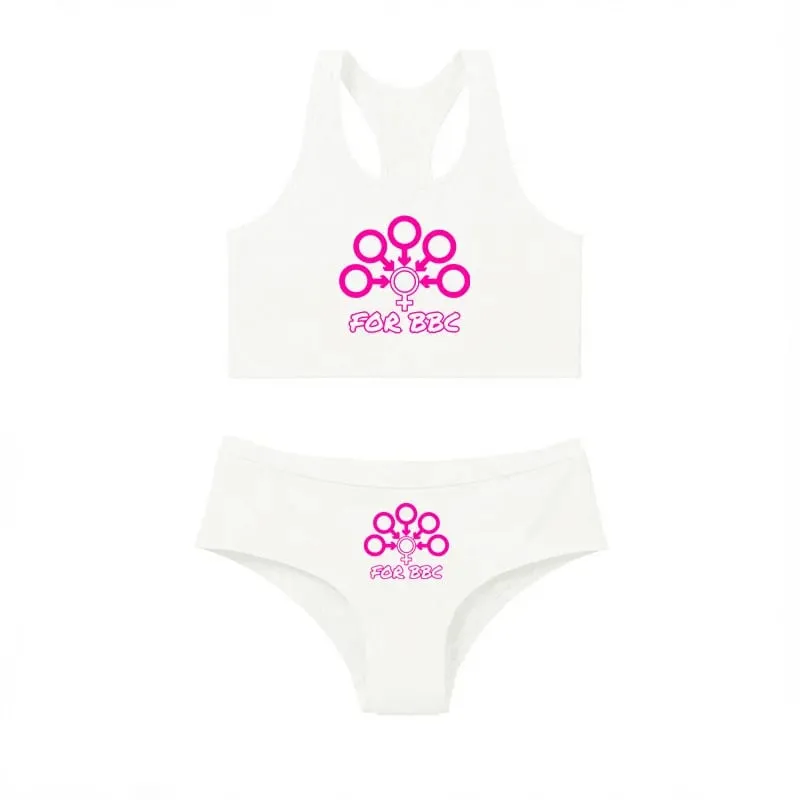 One Set Sexy Lingerie Set For Women Comfortable Round Neck Cami Tops Set Sexy Cute Cotton Tank Tops Set Women's Underwear Set