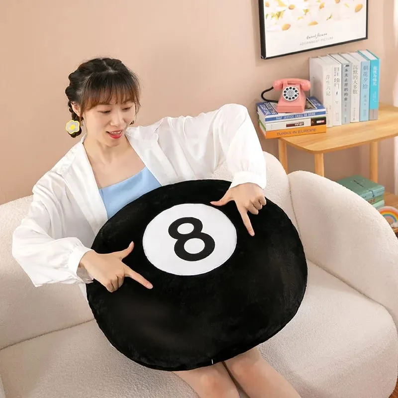 Nice Simulation Billiards 8 Ball Plush Pillow Stuffed Soft Eight Pool Players Home Decor Indoor Sport Creative Gift — image 5