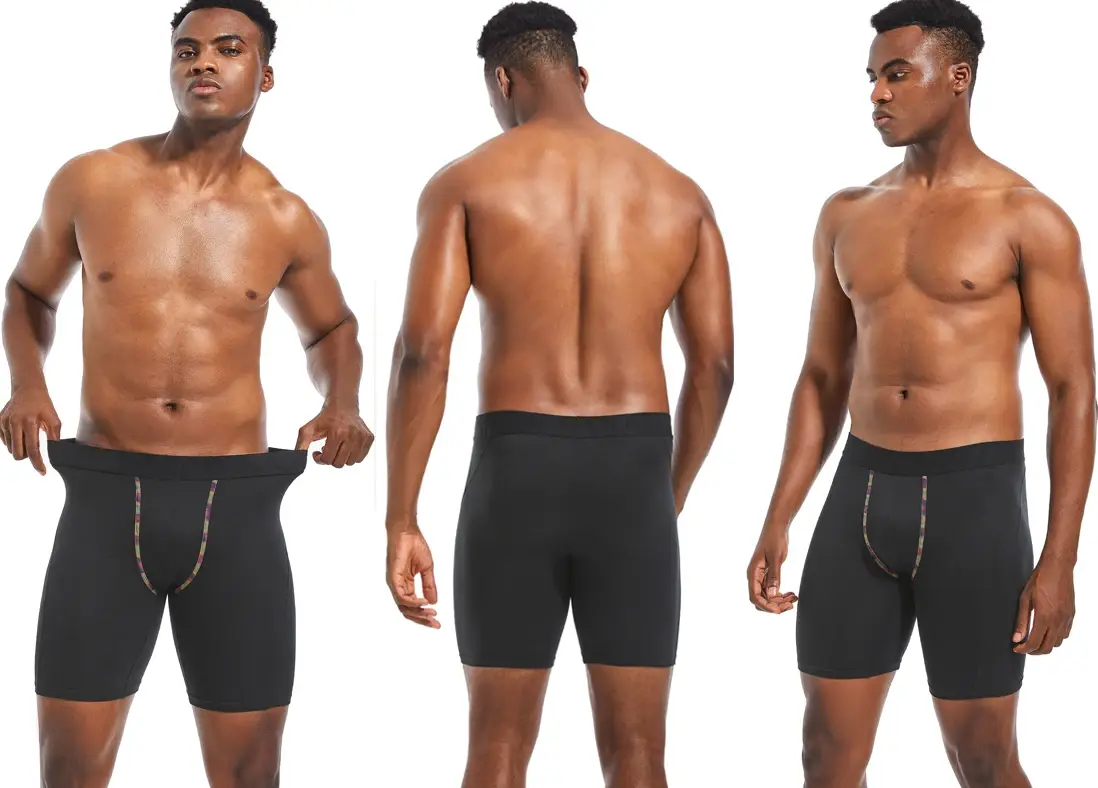 Mode Lång Herr Boxershorts Polyester Underkläder för Man Kalsonger Sexiga Herrtrosor Bekväma Stretch Boxershorts Herr — image 5