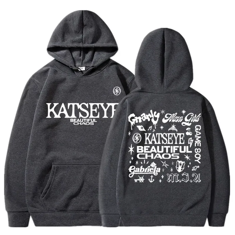 Kpop katseye belo caos álbum tour hoodies moda retro harajuku masculino feminino sportwear velo oversized agasalho streetwear — image 18