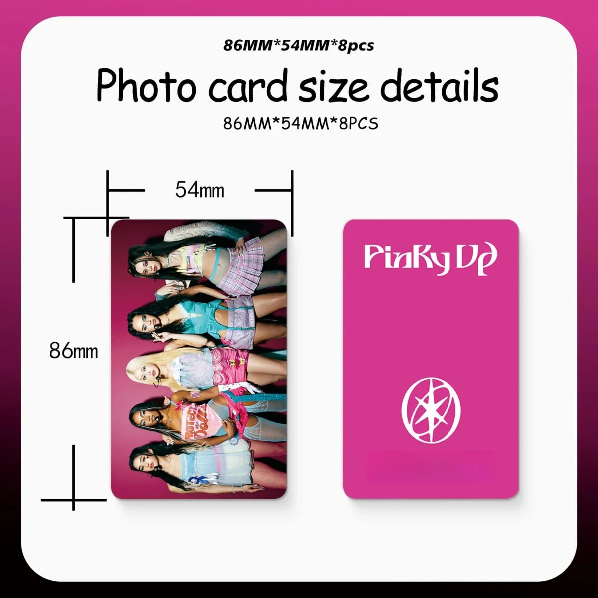 8Pcs/Set pop Idol KATSEY New Album Pinky UP CHAOS HD Printd Personal Lomo Card Photocards Fans Gift — image 4