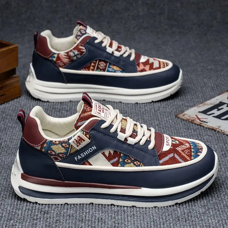 Luxury Men Trendy Casual Sneakers Outdoor Comfortable Platform Vulcanized Shoes Non Slip Wear-resistant Men Running Shoes Hombre — image 1
