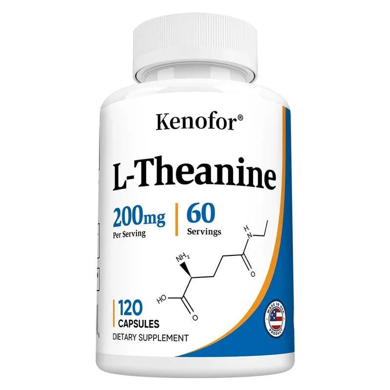 L-Theanine 200 Mg Extra Strength Theanine Supplement – Fokus och avslappningsstöd Förbättrad sömn, icke-GMO och glutenfri