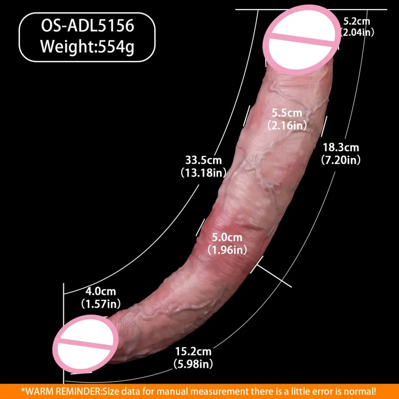 Realistic Dildo Double Side Buttplug Couple Buttplug Soft Silicone G-spot Stimulator Anus Dilator Dual End Penis Sex Toy
