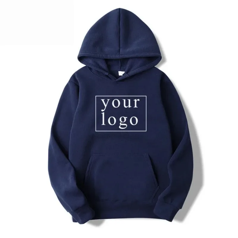 Logo/Gambar Jenama Rekaan Anda Sendiri Disesuaikan Di mana-mana Lelaki Wanita Hoodies DIY Sweatshirt Kasual Hoody Fesyen Baharu — image 10