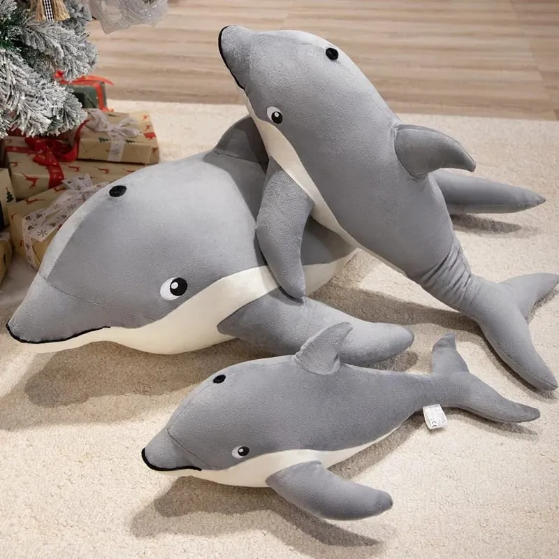 50/70cm Dolphin Plush Pillow Simulation Marine Animal Stuffed Cushion Fluffy Sofa Throw Pillow Soft Stress Relief Home Decor — image 2