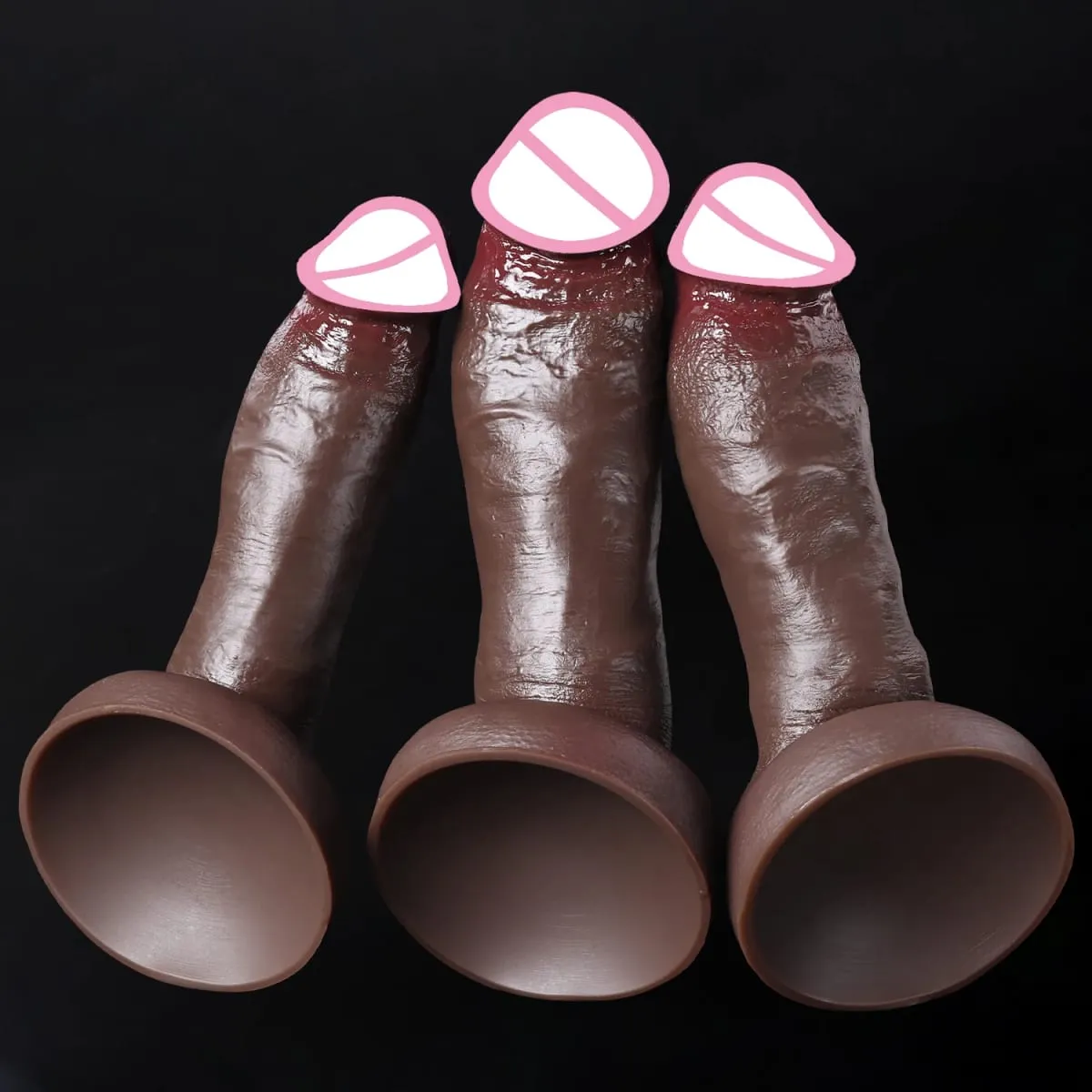 Billig Mjuk hud Känns Realistisk Tjock Dildo Gay Masturbators Silikon Dick Stor sugkopp Penis Analplugg Sexleksak för män Kvinnor — image 5