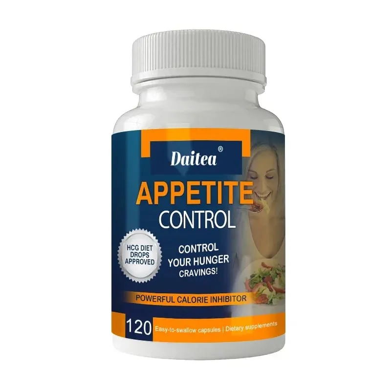 Cápsulas de controle de apetite Daitea - Vitamina C orgânica Quitosana (90% DAC) Metabolismo aumenta a queima de gordura com baixo teor de gordura