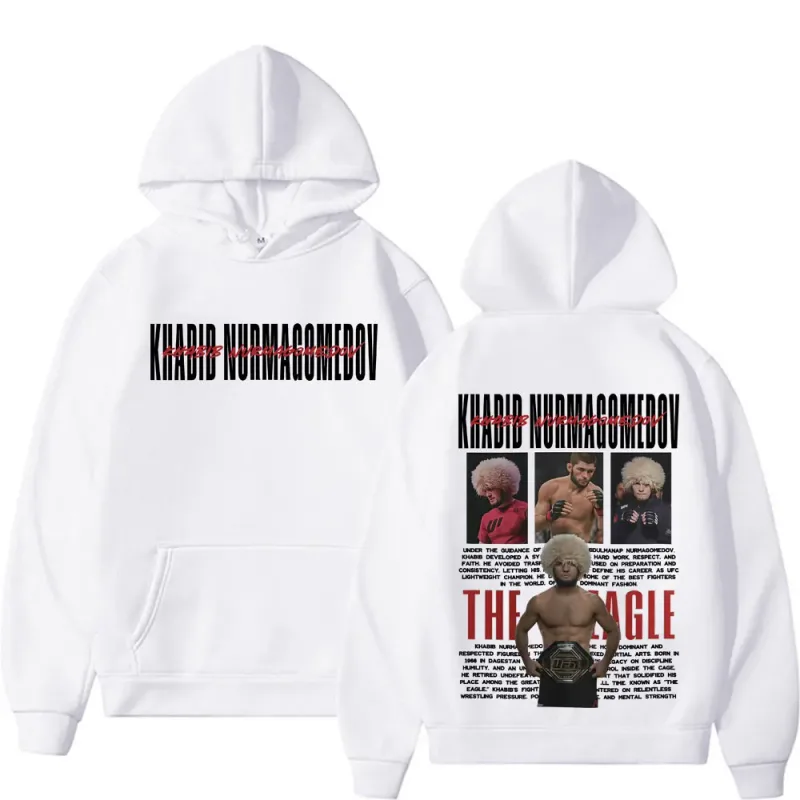 Khabib Nurmagomedov A ÁGUIA Merch Moletom Roupas Masculinas Harajuku Clássico Oversized Hoodies Lã de Alta Qualidade Aconchegante Moletom Com Capuz — image 7
