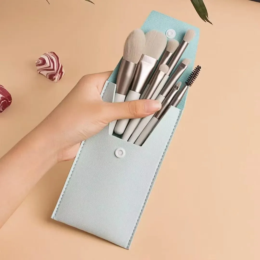 Mini 8pcs Macaron Makeup Brushes Soft Fluffy Travel Cosmetic Kit For Face Eyes Blending Blush Foundation — image 6