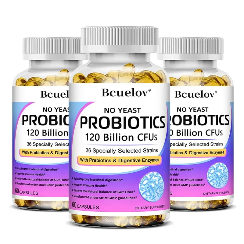 Ang Probiotics 120 Billion CFU na may Prebiotics at Digestive Enzymes ay sumusuporta sa Digestion Gut Flora Bloating Relief at Immune Health — image 10