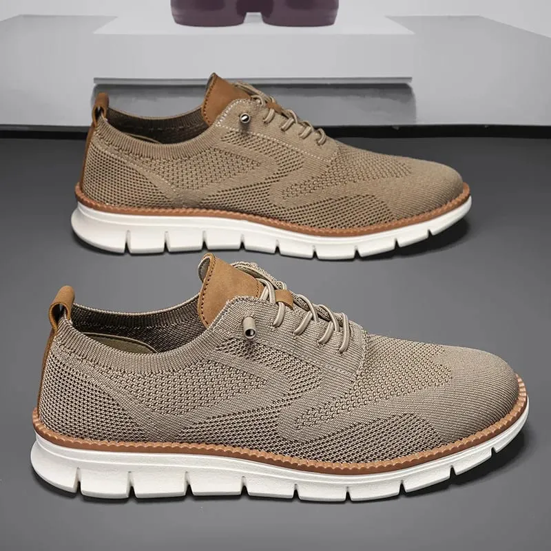 Homens malha malha tênis casuais leve rendas até sapatos de caminhada flexível antiderrapante macio respirável tamanho grande calçados masculinos ao ar livre