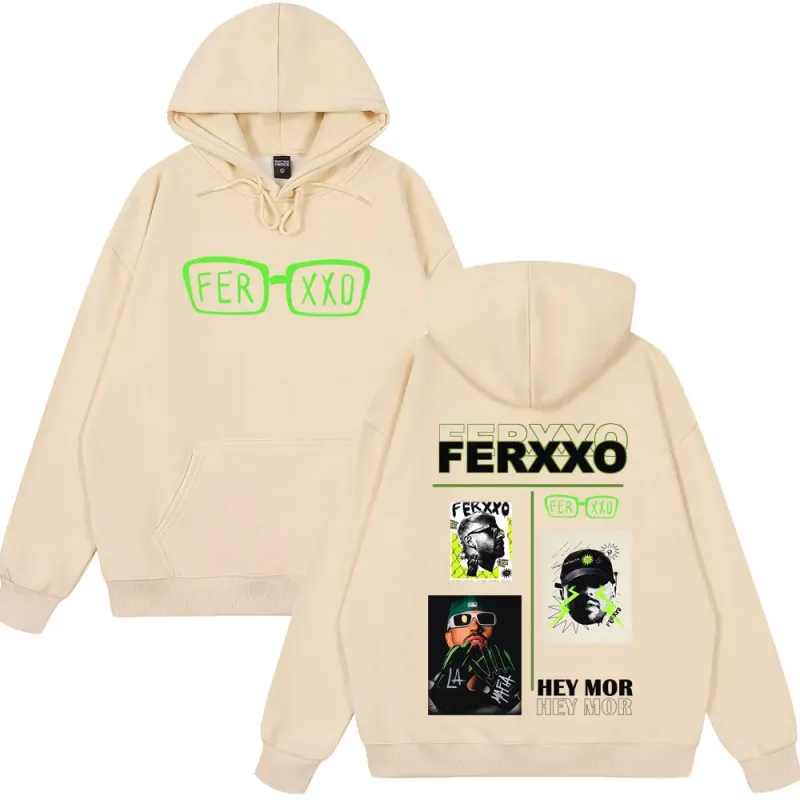 Rapper Feid Ferxxo Tour 2026 Print Hoodie Men Women Fashion Sweatshirts Casual Hip-hop Loose Long Sleeves Oversized Pullover
