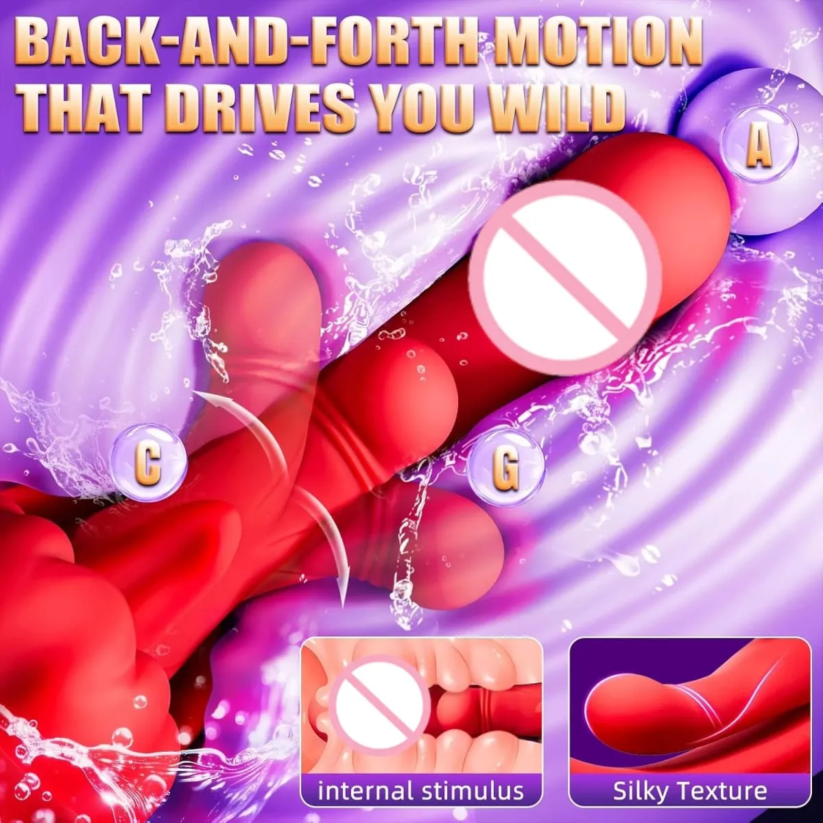 G Spot Vibrator Womens Sex Toy - Tongue Vibrator Adult Toys with 10 Tongue Licking and 5 Rhythmic Swings & Heating Modes for Clitoral Nipple & Anal,Rose Sex Toy Tongue Toy for Women Couple Game — image 2