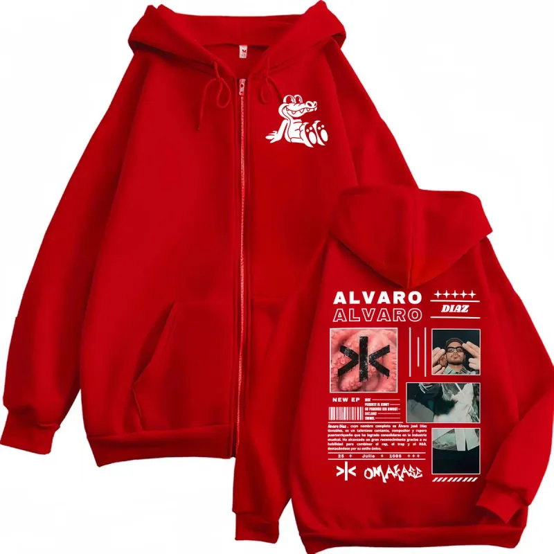 Alvaro Diaz Omakase New Album 2026 Zip Up Hoodies Men's Harajuku Vintage Jacket Sweatshirts Casual Fleece Cardigan Zipper Hoodie — image 3