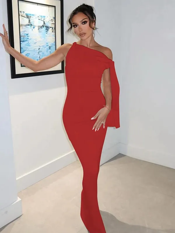 Hugcitar moda solido o collo senza maniche patchwork sexy aderente maxi abito da ballo estate donna vestiti festa festival club Y2K — image 15