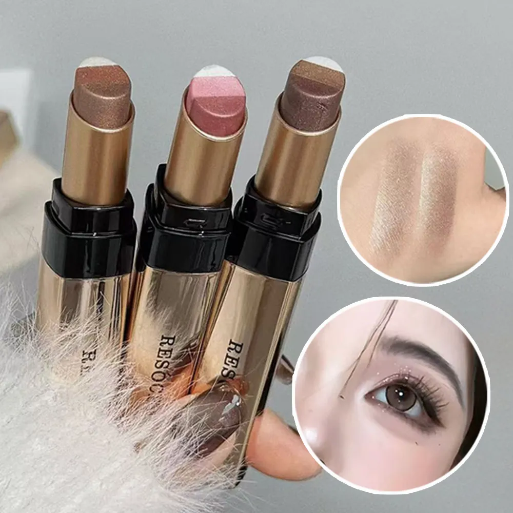 Three Color Gradient Pearlescent Eye Shadow Stick Water&Sweatproof Non-smudge Three Dimensional Natural Lazy Eye Shadow Pen — image 2