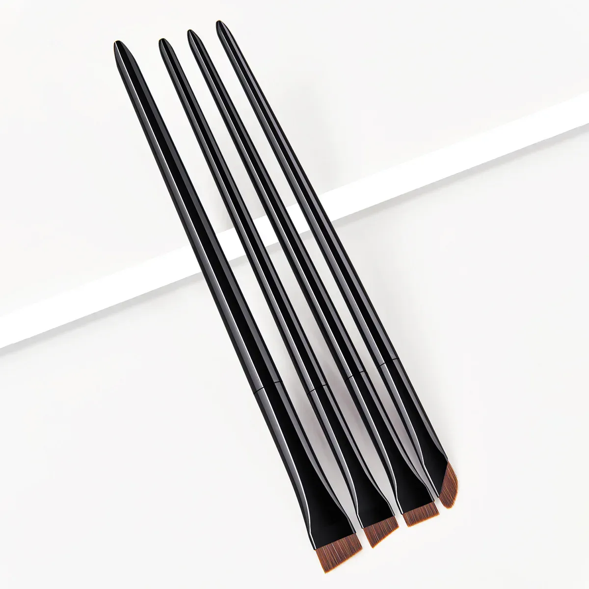 4Pcs Sickle Blade Eyeliner Brush Ultra Thin Flat Fine Eye Liner Makeup Brushes Flat Eyeliner Brush Eyebrow Make Up Brush — image 1