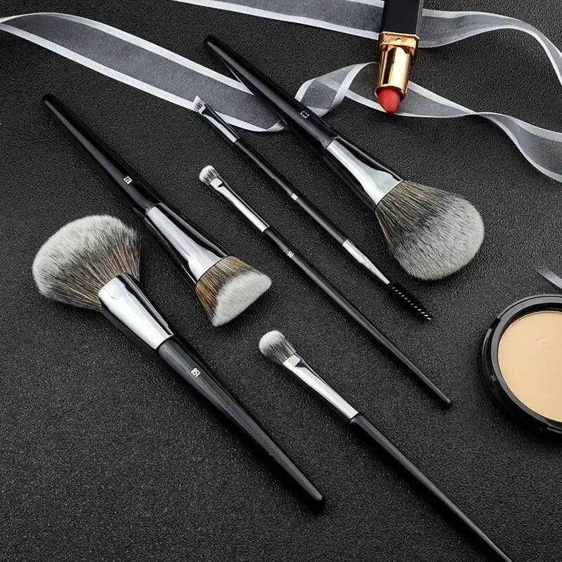 1ks #854 Angled Foundation Make-up štětce Base Make-up štětce sklon Liquid Black kosmetické nástroje kosmetické nástroje pera na make-up — image 5