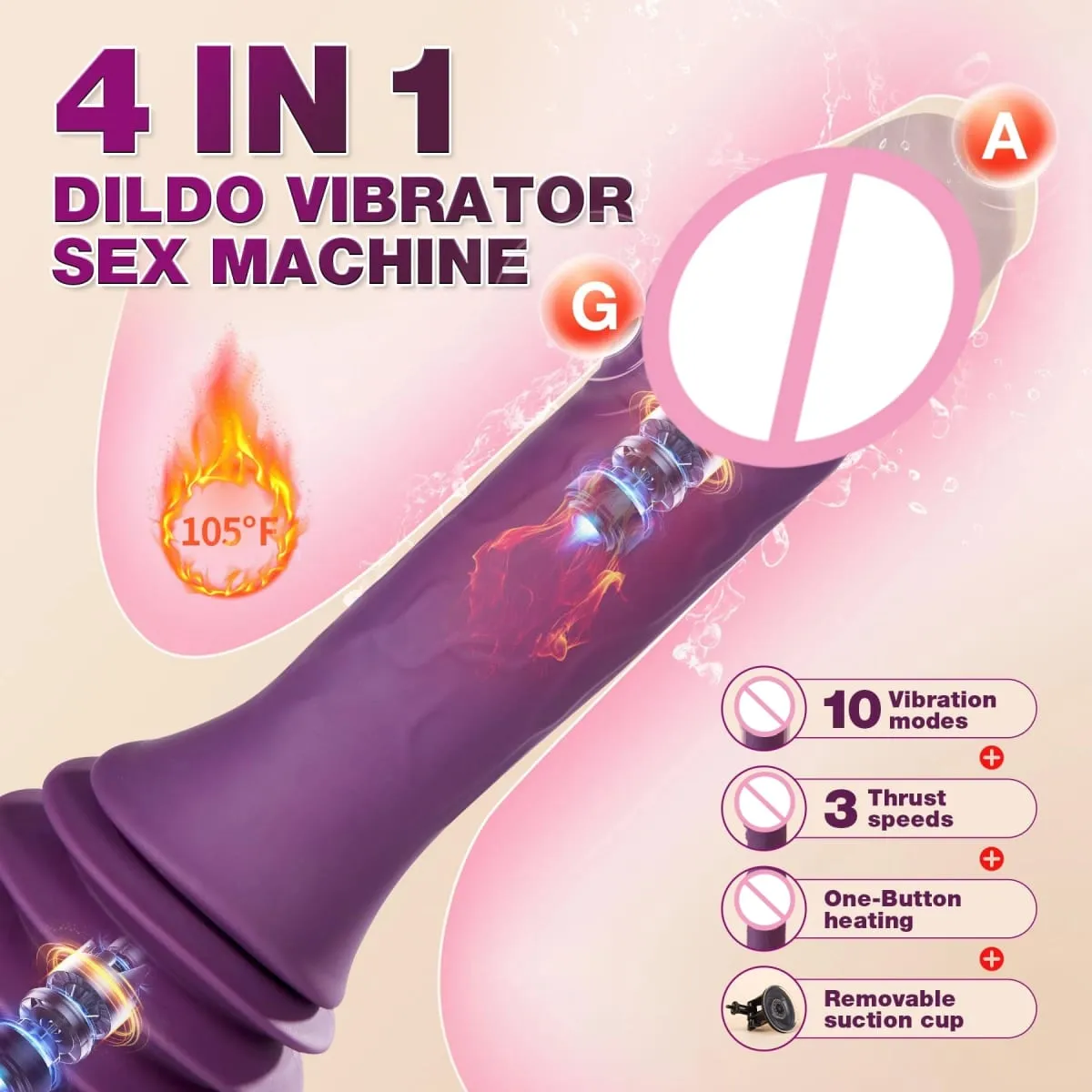 Beichao Sex Machine Thrusting Dildo Vibrator G Spot Vaginal Massager Babae Masturbesyon Suction Cup Heating Sex Toys — image 2