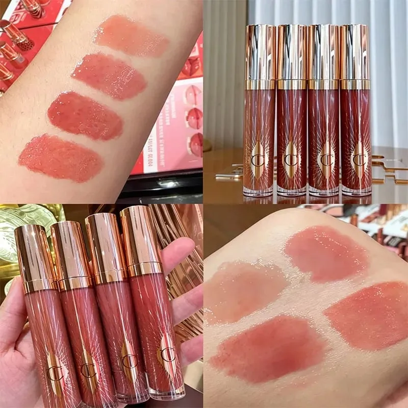 CT Makeup Sets Highlighters Lip Blam 4 Color Eyeshadow Palette Lip Gloss Lip Blam Set Pillow Talk Long Lasting Natural Cosmetics — image 7